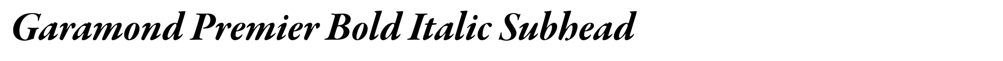 Garamond Premier Bold Italic Subhead image